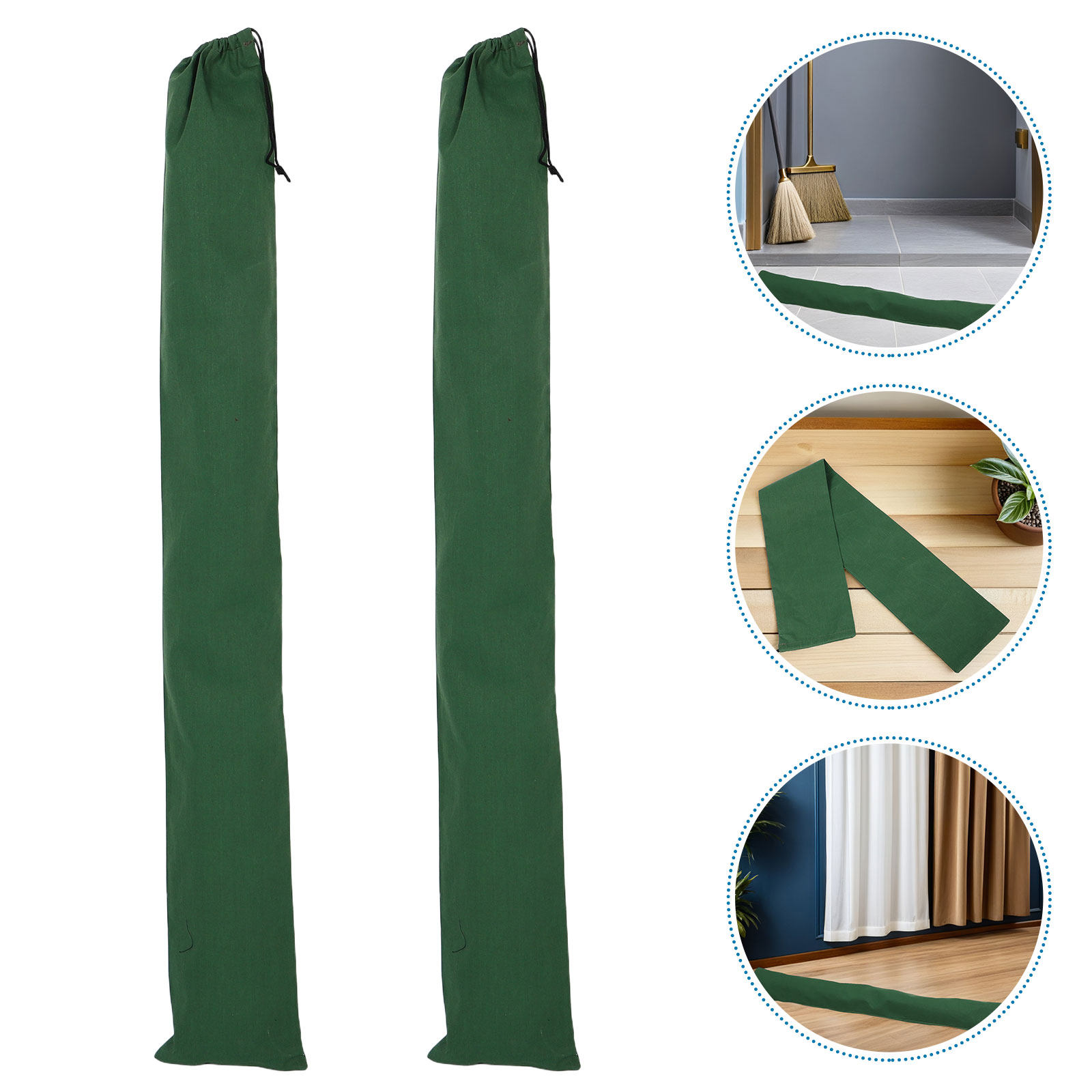 Flood Barrier Bag - 3個入りキャンバス製防災用土嚢 再利用可能な土嚢チューブ ゴムバンド付き 防水バリア 地下室 ガレージドア用防水バッグ