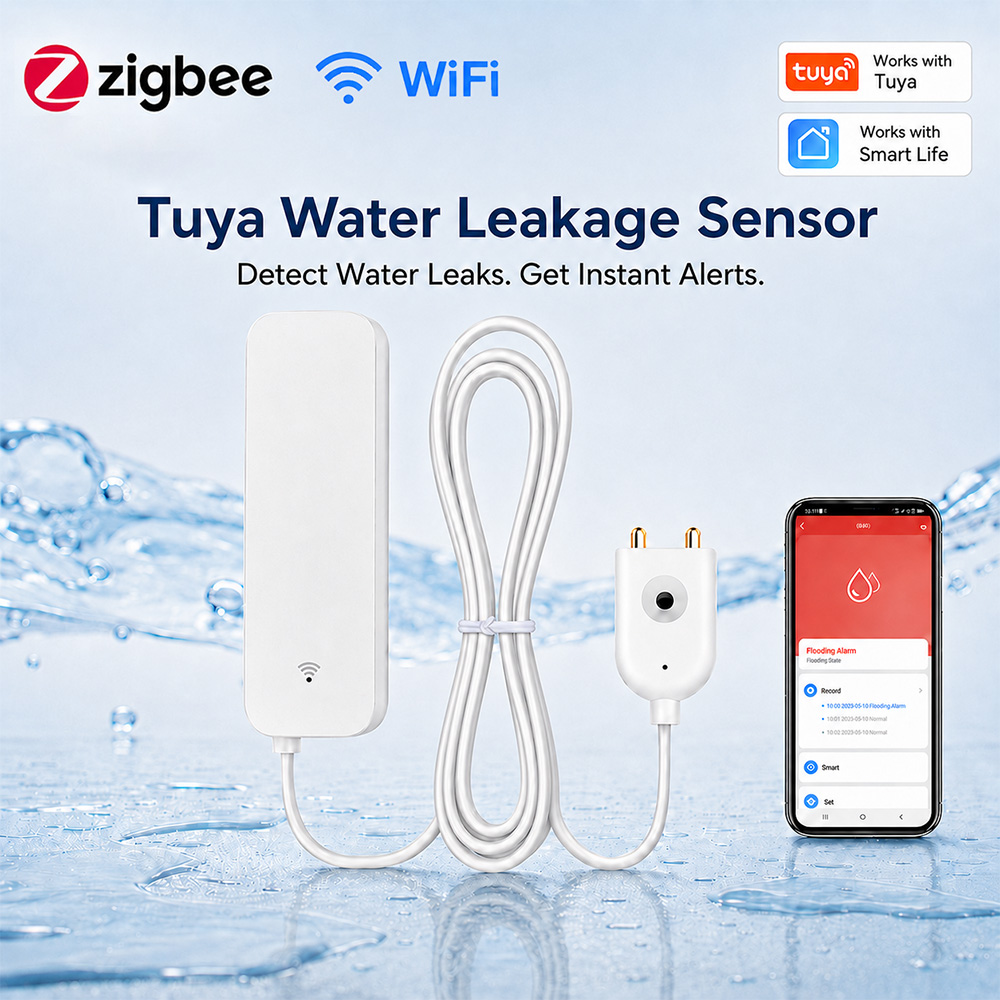 Water Alarm Sensor - ZigBee WiFi 水漏れセンサー 洪水漏水警報器 Tuya スマートライフ