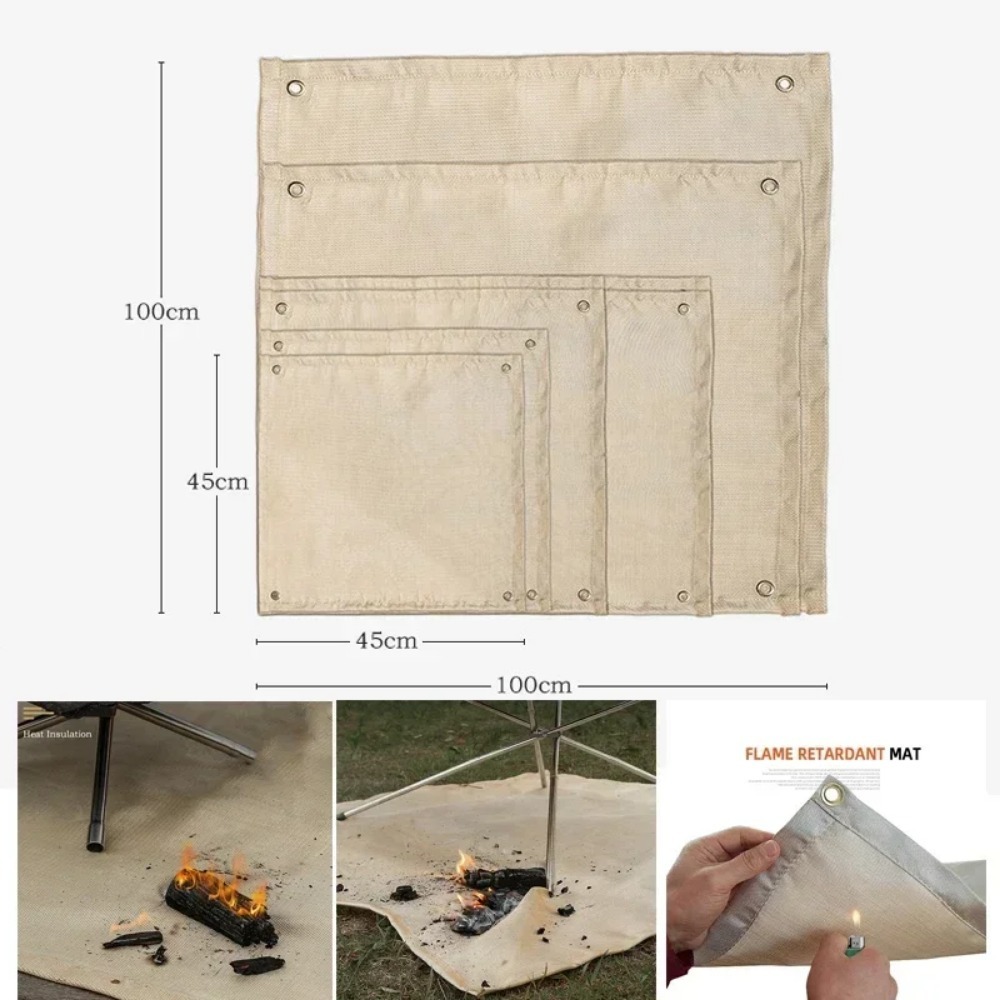 Fire Blanket Kitchen - 高温耐火ブランケットグラスファイバーマット、屋外キャンプ、ピクニック、バーベキュー用、難燃性断熱防火布