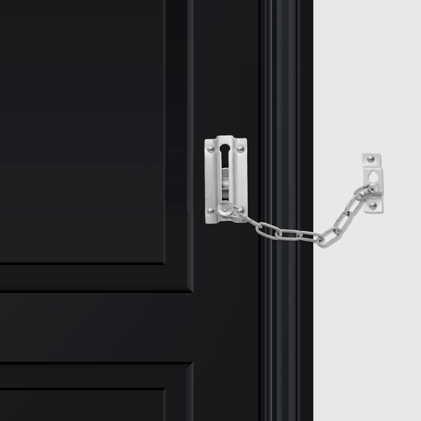 Security Chain Door - 頑丈なドアチェーンロック、内側および正面玄関用の盗難防止プレスロック、子供の安全のための追加セキュリティ用の安全チェーンドアバックル