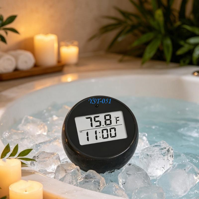 E15A デジタルフローティングアイスバス温度計防水 LED - Pool Alarm Float のレビューと価格