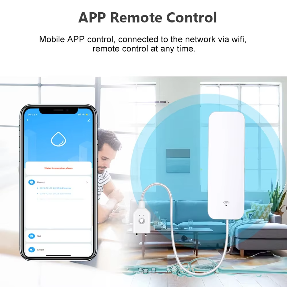 ZigBee WiFi 水漏れセンサー 洪水漏水警報器 Tu - Water Alarm Sensor のレビューと価格