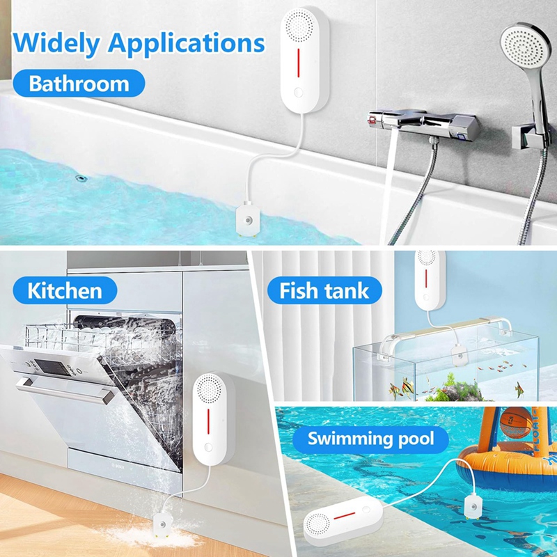 水検知アラーム、スマート水センサー、アプリリモート付き100 - Water Alarm Sensor のレビューと価格
