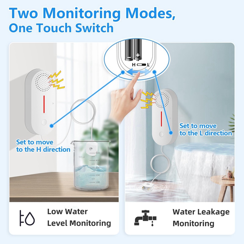 水検知アラーム、スマート水センサー、アプリリモート付き100 - Water Alarm Sensor のレビューと価格