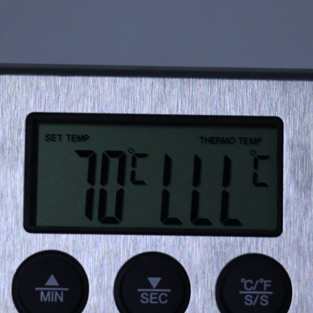 シルバーデジタルバーベキュー肉用温度計大型LCDディスプレイ - Pool Alarm Float のレビューと価格