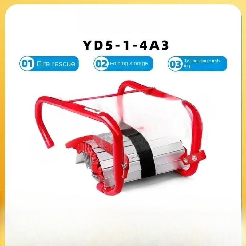 アルミ合金製避難救助用はしご 4m 折りたたみ式伸縮緊急家庭 - Fire Escape Ladder のレビューと価格