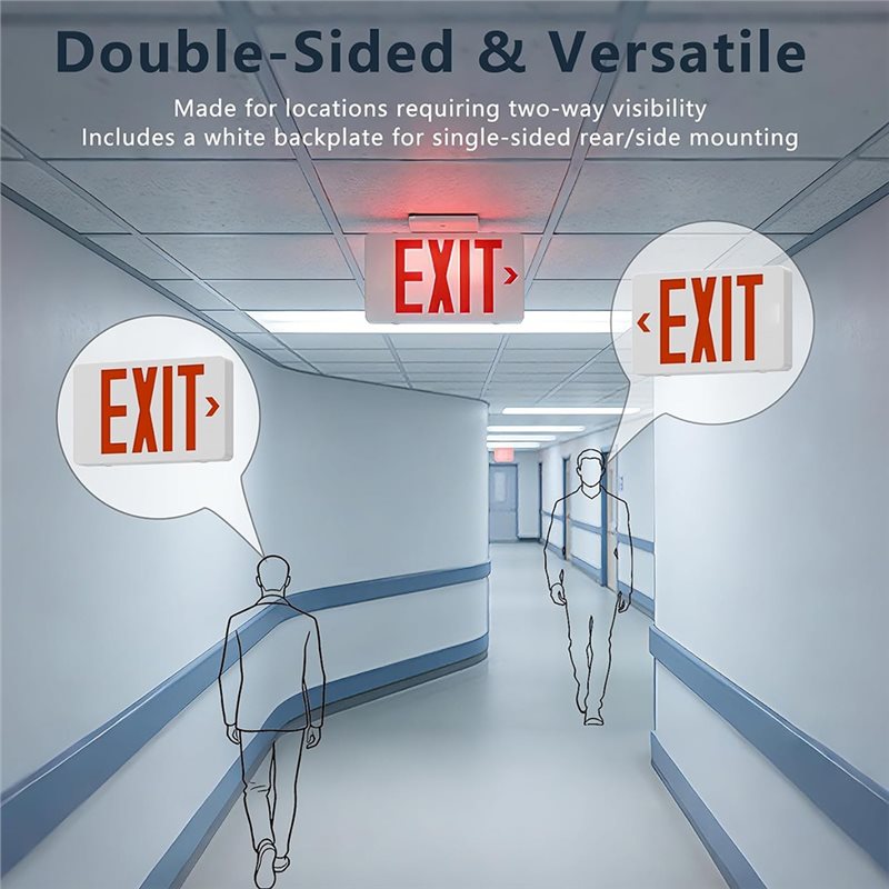 A46U UL認証済みLED非常灯、バッテリーバックアップ付 - Emergency Exit Sign のレビューと価格
