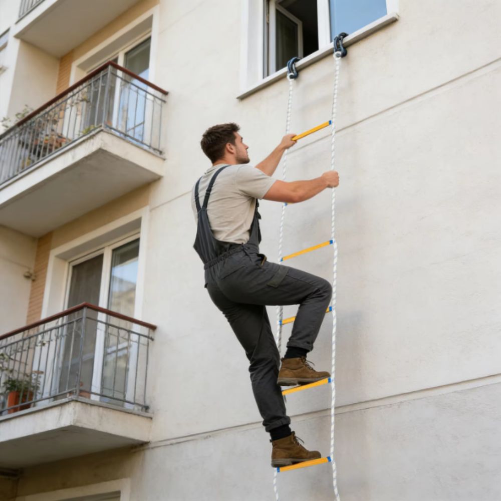 断熱ロープはしご、滑り止め付き自己救助避難はしご、滑り止め救 - Fire Escape Ladder のレビューと価格