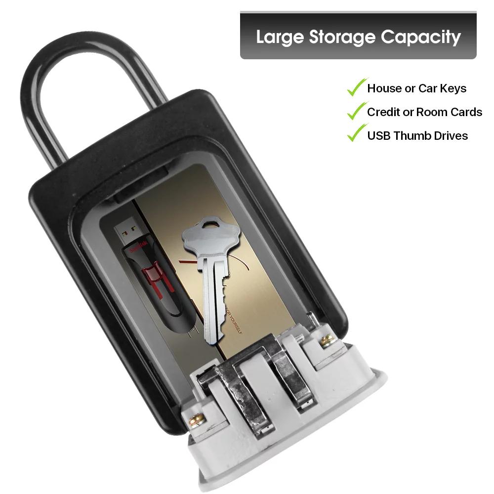 壁掛けキー収納ボックスポータブルキーロックボックス4桁コンビ - Lockbox Key Secure のレビューと価格